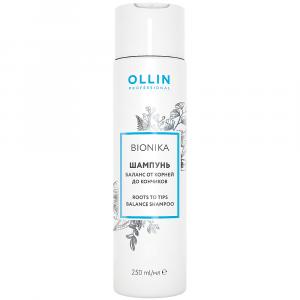 OLLIN BioNika Шампунь баланс от корней до кончиков 250мл/ Roots To Tips Balance Shampoo