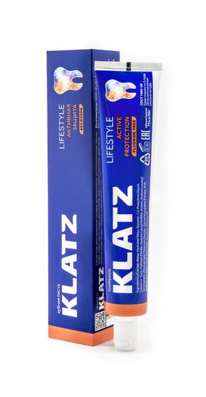 Зубная паста Klatz LIFESTYLE Активная защита без фтора 75 мл