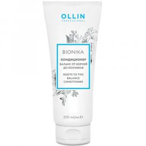 OLLIN BioNika Кондиционер Баланс от корней до кончиков 200мл/ Roots To Tips Balance Conditioner   390091