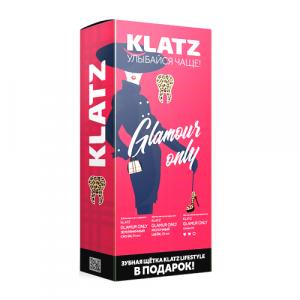 Набор Зубная паста Klatz GLAMOUR ONLY Земляничный смузи 75мл+Молочный шейк 75мл+Зубная щетка, средняя