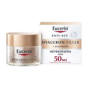 Eucerin,  HYALURON-FILLER + ELASTICITY, крем для ночного ухода за кожей, 50 мл