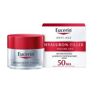 Eucerin,  HYALURON-FILLER + VOLUME-LIFT, крем для ночного ухода за  кожей, 50 мл