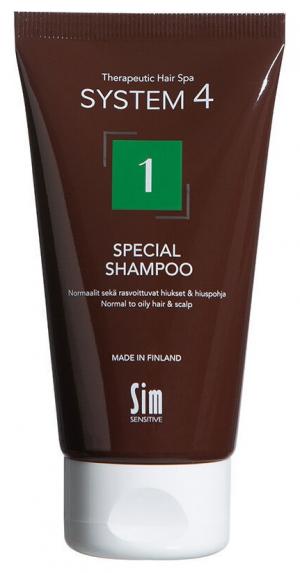 Шампунь терапевтический №1 для нормальной и жирной кожи головы / System 4 1 Special Shampoo 75 мл